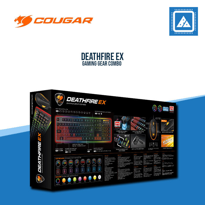 COUGAR COMBO KEYBOARD DEATHFIRE EX HIBRID 8 COLOR BACKLIGHT / MICE ADNS-5050 2000DPI COUGAR COMBO KEYBOARD DEATHFIRE EX HIBRID 8 COLOR BACKLIGHT / MICE ADNS-5050 2000DPI